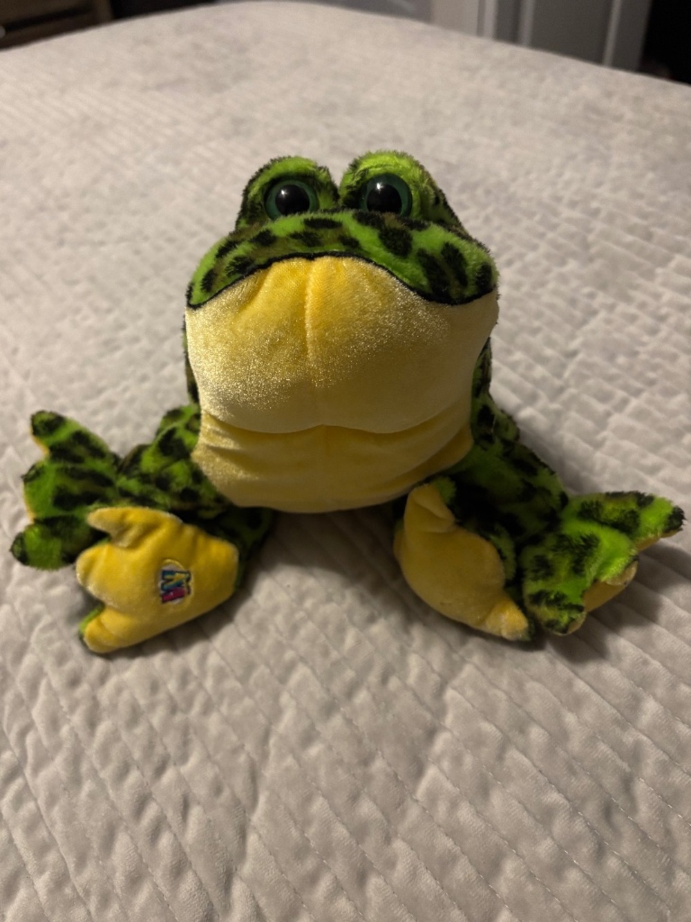 Ganz Webkinz Bullfrog HM114 Green Spotted Frog Plush Stuffed Animal No Code